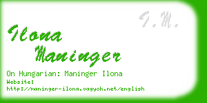 ilona maninger business card